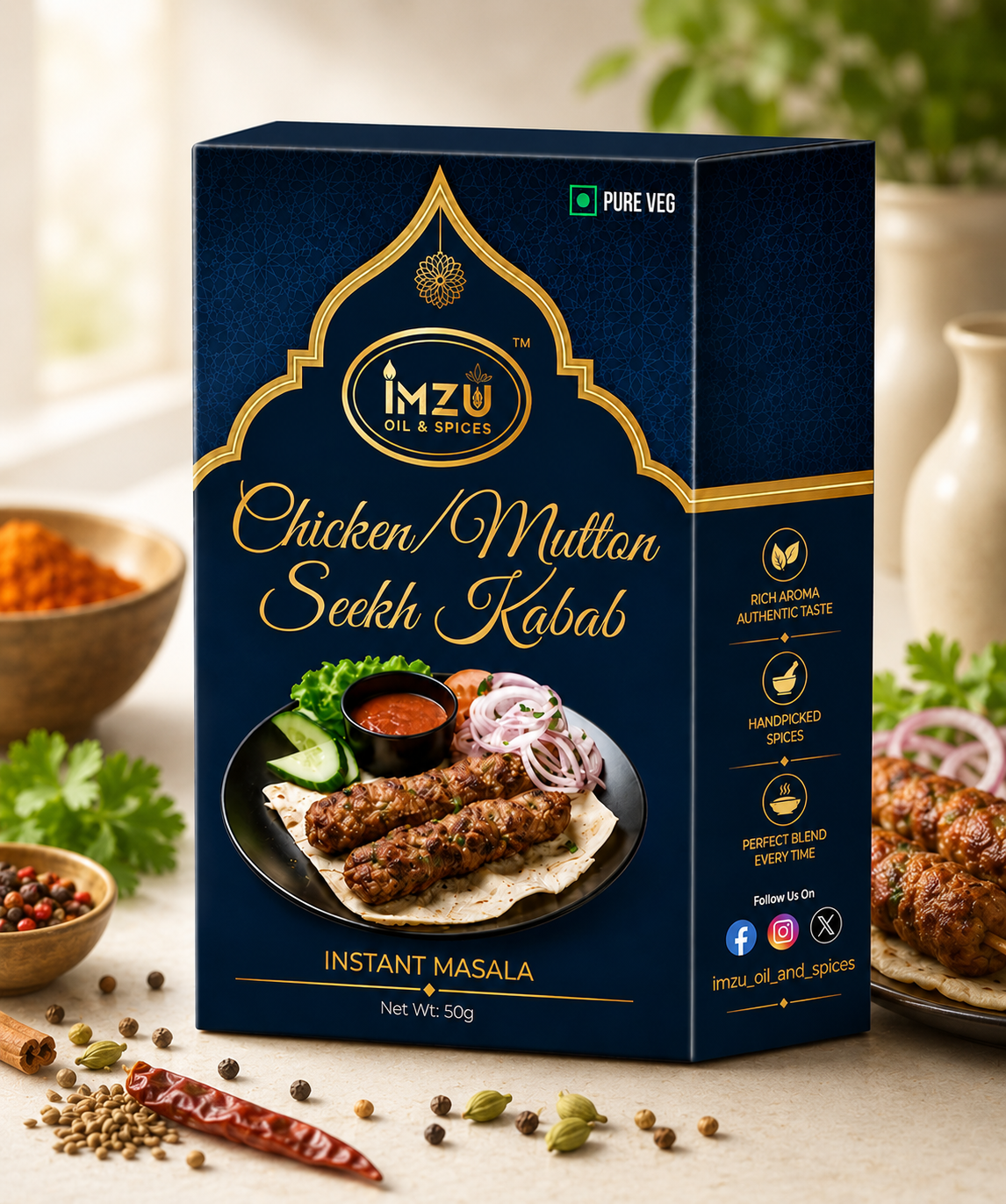 Chicken / Mutton Seekh Kabab
